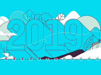 New Year Plans brazilian illustration new year 2019 vector web