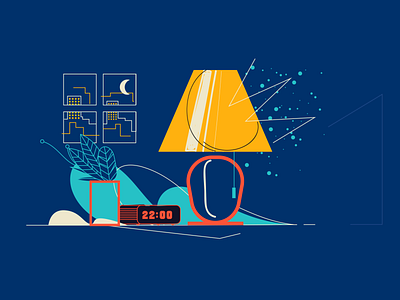 Uol Viva Bem brazilian design illustration illustrator sleep vector