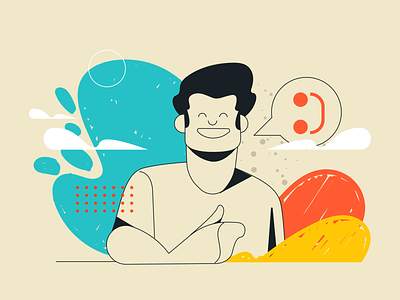 Uol - Learning brazilian happy illustration illustrator student talk vector