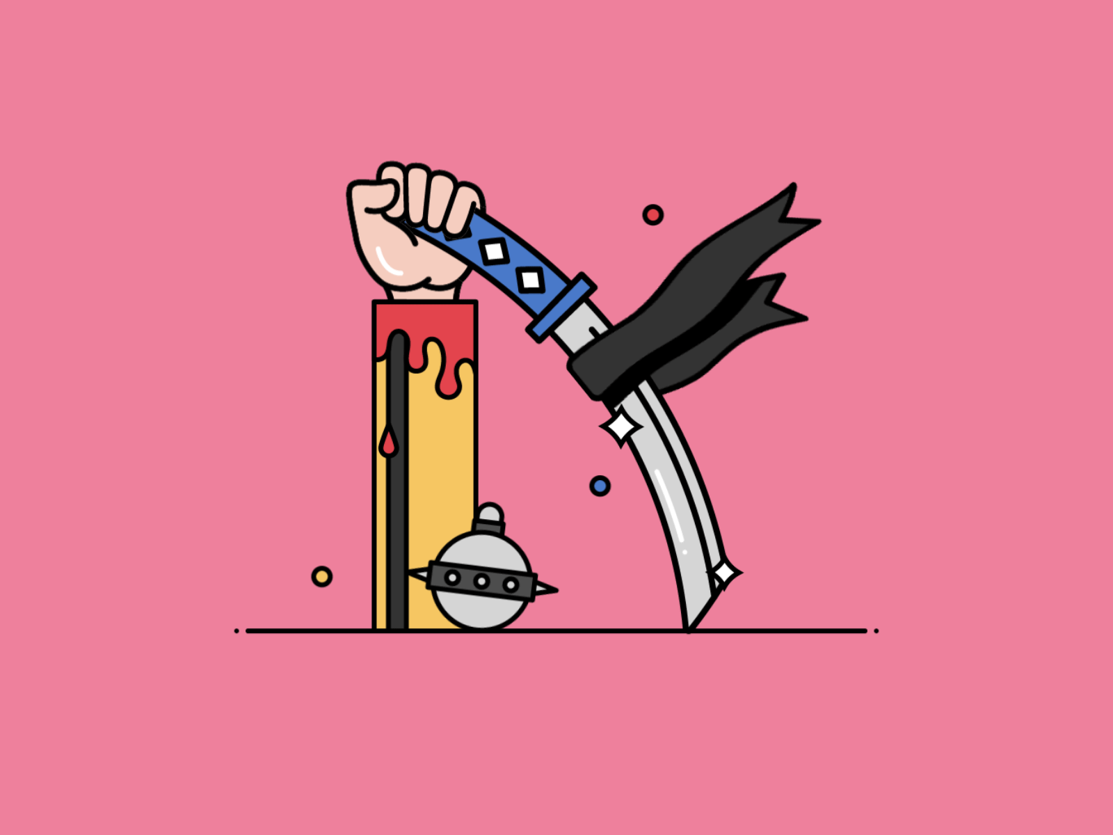 K is for Kill Bill 🗡 🤜🏻 🩸 36 days of type animation icon illustration kill bill logo loop motion shadow sword tarentino typography