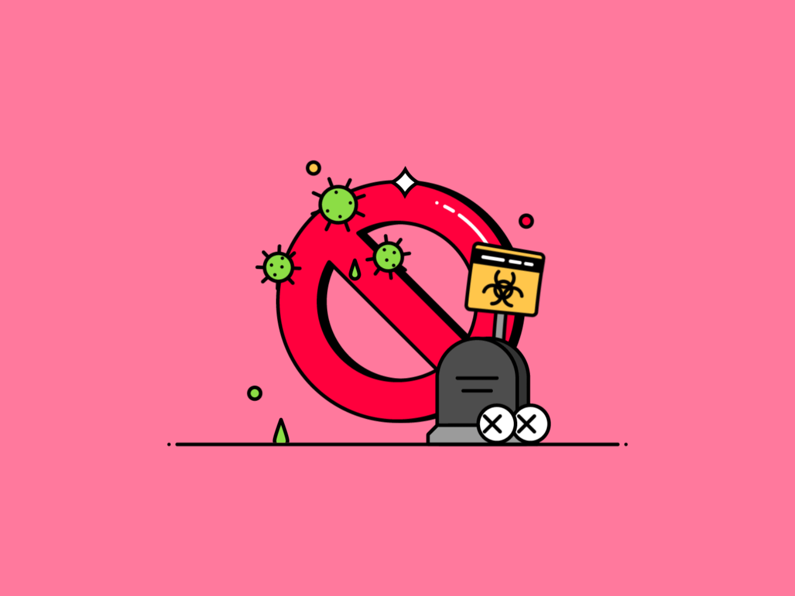 Q is for Quarantine 🦠 😷 36 days of type animation character flat icon illustration logo motion quarantine shadow typography virus