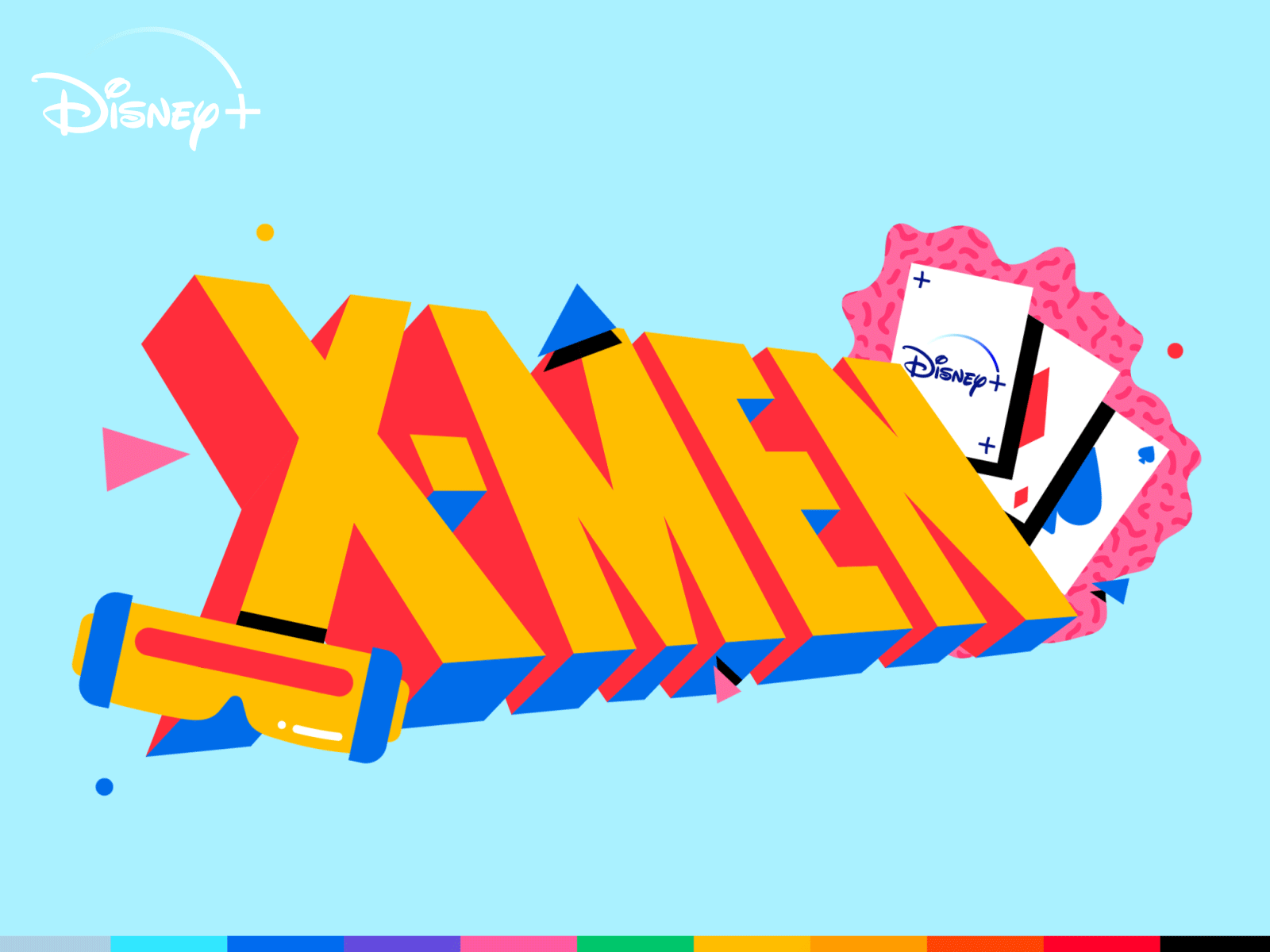 X-MEN - Disney+ Throwbacks animation cartoon character disneyland icon illustration logo motion sticker typography
