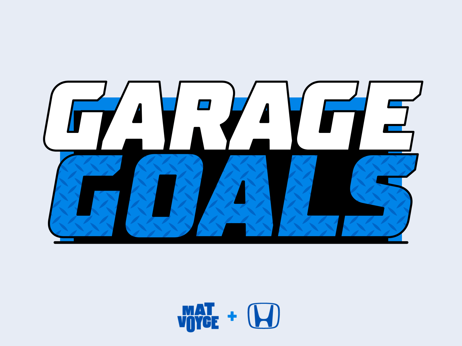 Garage Goals animation character garage honda icon illustration logo loop mograph motion shadow typography
