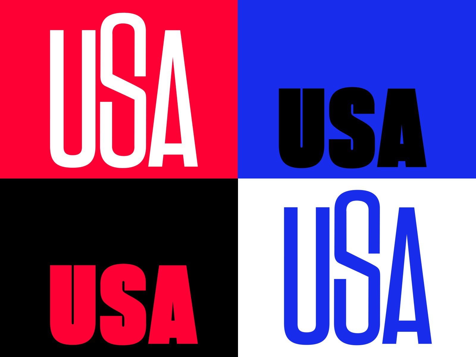 USA animation character icon illustration kinetic typography logo loop motion shadow typography usa