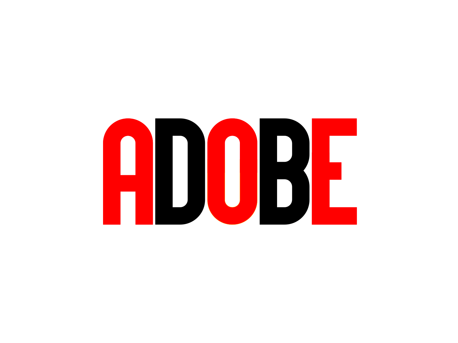 ADOBE adobe animation character icon illustration kinetic typography logo loop motion shadow simple typography