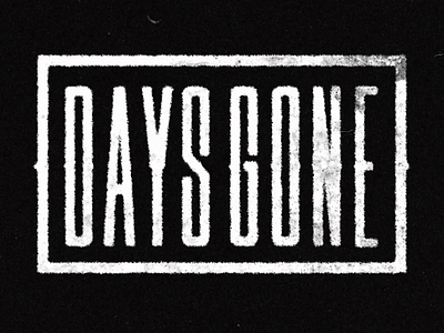 DAYS GONE animation days gone icon illustration kinetic typography logo loop motion playstation shadow typography zombie