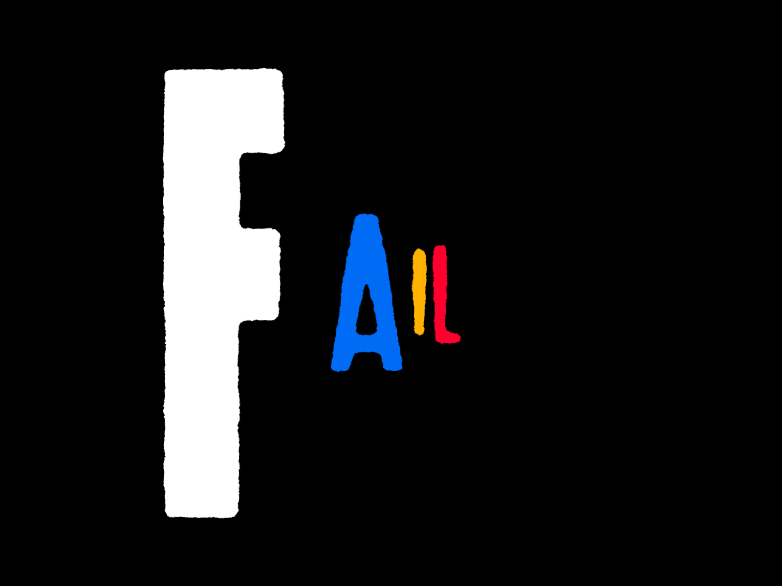 FAIL animation character icon illustration kinetic typography lettering logo loop motion shadow simple typography