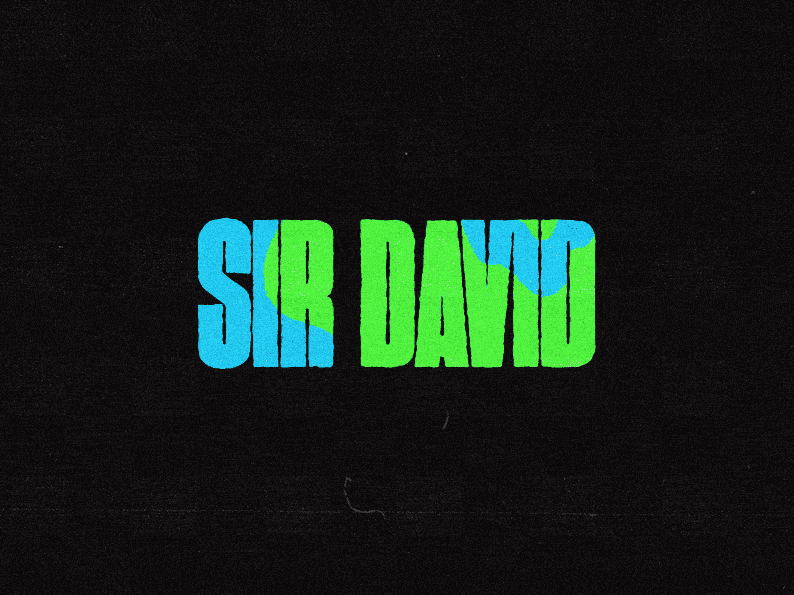 Sir David animation character earth icon illustration kinetic logo loop motion shadow space typography