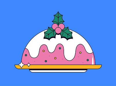 Xmas Pudding animation character christmas design food icon illustration logo pudding typography vector xmas