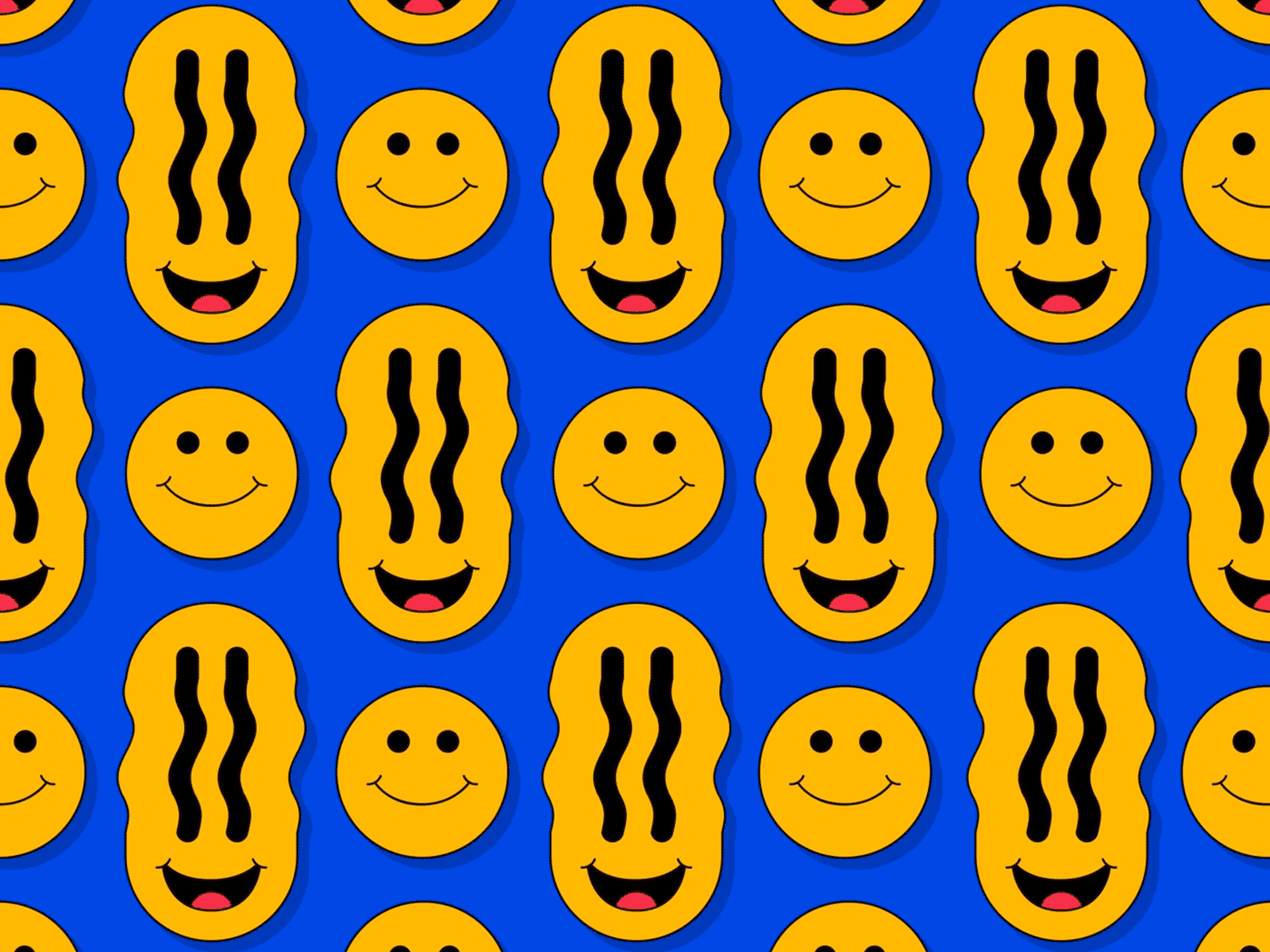 SMILES animation emoji happy icon illustration logo motion smile typography waves