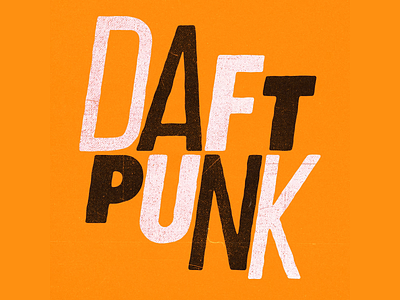 DAFT PUNK animation character icon illustration logo loop motion shadow simple typography