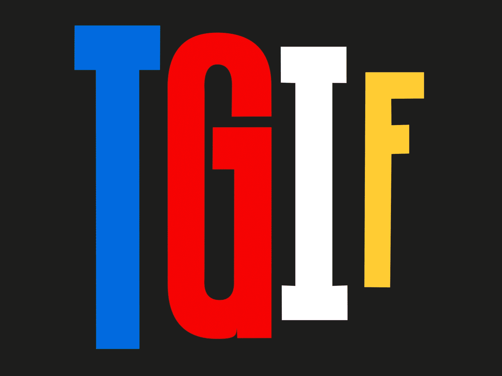 TGIF animation design icon illustration kinetic lettering logo motion shadow typography