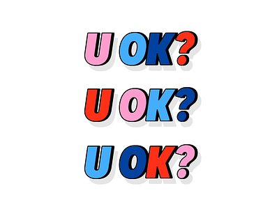 U OK? animation branding design icon illustration logo motion shadow typography ui
