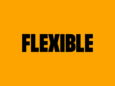 FLEXIBLE animation branding design icon illustration kinetic logo motion shadow typography ui