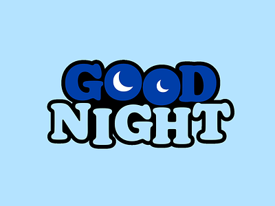 GOOD NIGHT animation branding design icon illustration logo motion shadow typography ui
