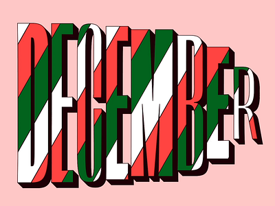 DECEMBER animation christmas december design icon illustration kinetic logo motion shadow typography xmas