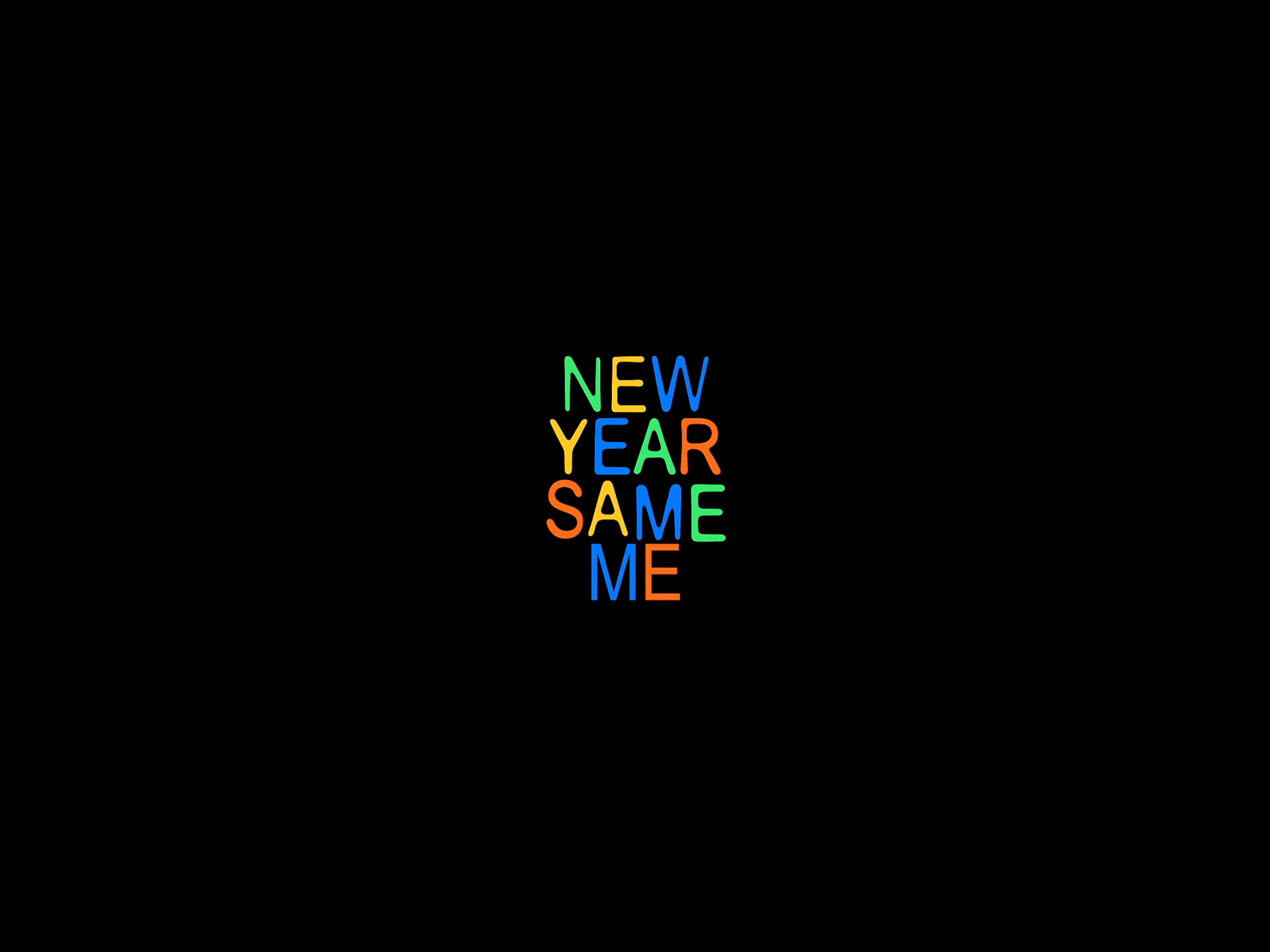 NEW YEAR SAME ME animation branding design icon illustration logo motion shadow typography