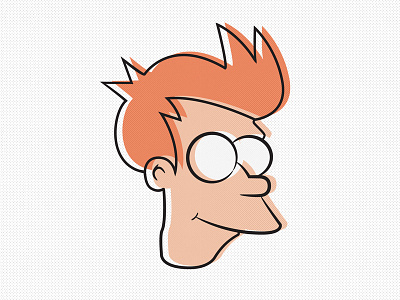 Day 10 - Futurama - Philip J. Fry character cult icon illustration logo movie offset shapes tv vector