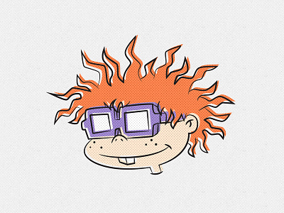 Day 15 - Rugrats - Chuckie Finster character cult icon idea illustration logo movie nickelodeon offset shapes tv vector