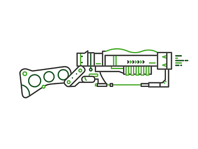Laser Rifle fallout 4 gun icon laser logo machine outline science simple technology vector