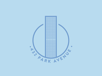 432 Park Avenue badge branding building city detail icon illustration landscape logo nyc simple skyscraper