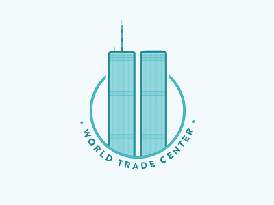 World Trade Center 911 badge branding building city detail icon illustration landscape logo nyc skyscraper