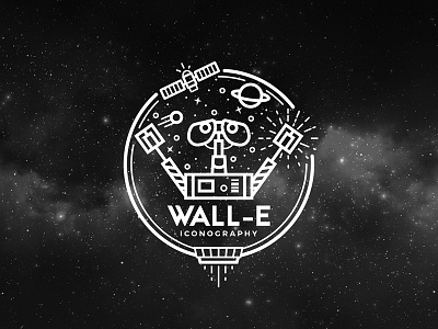 WALL-E Iconography branding character disney icon logo movie planet robot simple space walle