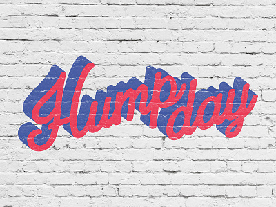 Hump Day 3d bright creative graffiti graphic humpday icon lettering logo shadow typography wip