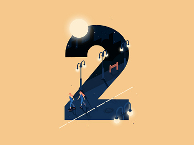 36 Days of Type - 2 3d angles characters city detail icon illustration isometric landscape shadow typography women