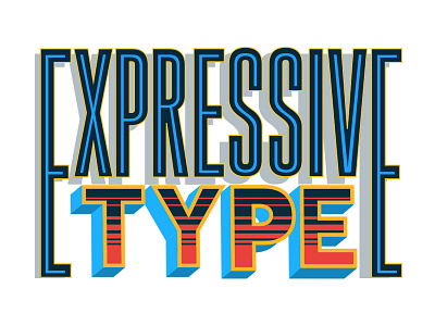 Expressive Type colour competition graphic design letters light mural retro shadow type typography wip