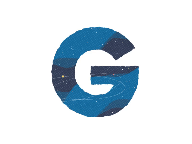 G A L A X Y ✨ 36 Days of Type 36 days of type animation comet detail gif letter g loop planets space stars typography wave