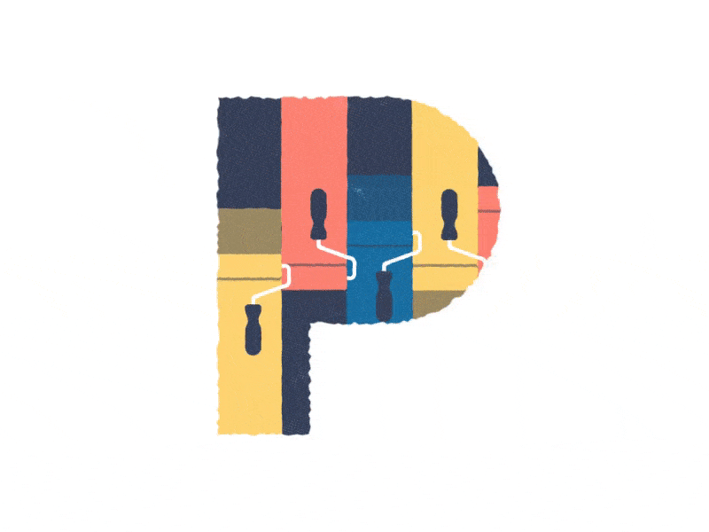 P A I N T 🎨 36 Days of Type 36 days of type animation art brush colour letter p loop motion paint space typography