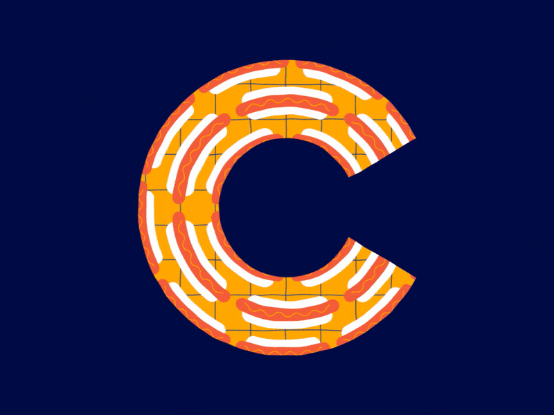 Sausages animation flat food icon illustration logo loop motion sausage typography vector