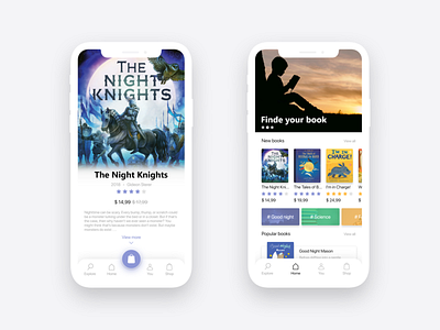 Bookstore for kids app books bookstore design kids app ui