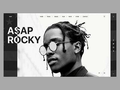 A$AP artist asap rocky design music ui web website