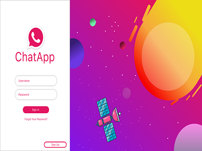 ChatApp - Social Messaging App concept adobe photoshop adobe xd dailyui draft drafted graphic illustration typography ui ux