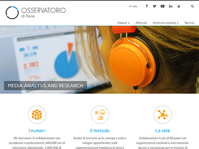 Osservatorio di Pavia css3 html5 jquery logo design masonry php responsive web design wordpress