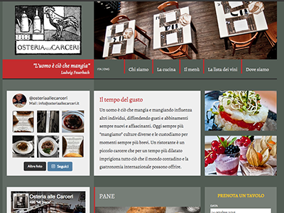 Osteria Alle Carceri css3 food responsive ristorante web design php html5 wordpress