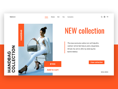 Walletrend - clothing store clothing fashion landing minimalism store trends ui ux website