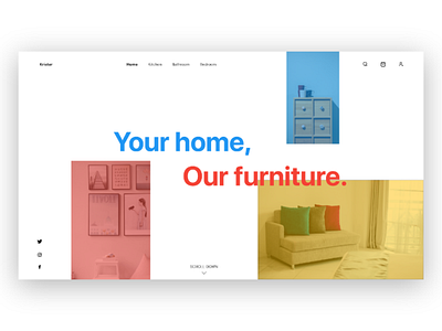 Krister - furniture store adobexd clean color furniture landing minimalistic store trends typography ui ux website