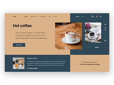 Coffex - website of a cafe café clean inspirations minimalism online shop trends typography ui ux web website
