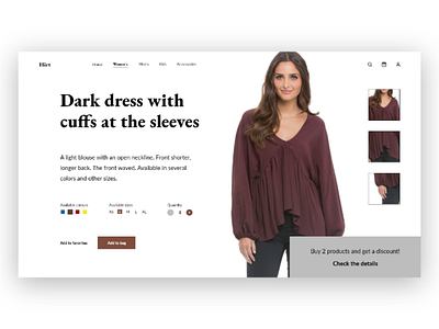 Hirt - Product Page clean clothing fashion inspirations minimalism online shop product page store trends typography ui ux website