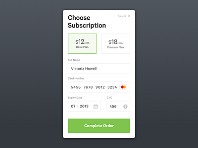 Daily UI #002 | Checkout Form 100 days checkout form daily ui form interface ios mobile subscription ui ux