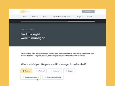 Questionnaire Form Design choice design form investment question questionnaire select box ui ux wealth web design