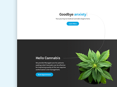 Medical Cannabis Website Landing Page WIP cannabis landing page marijuna marketing ui ux web design