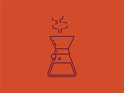 Something Brewing brew chemex icon iconography illustration minimal monoline personal project