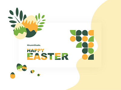 Happy Easter card illustration