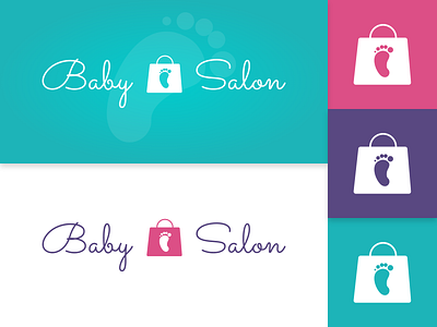 BabySalon logo branding design logo logo design logo mark