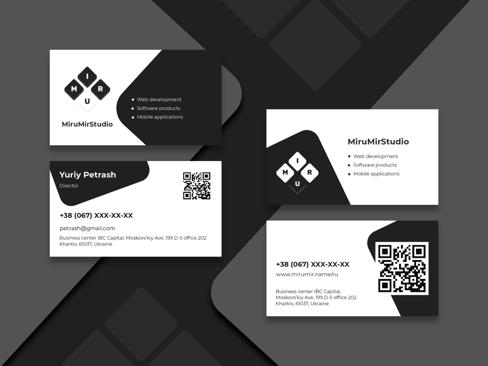 Business card by Kate Telychko on Dribbble