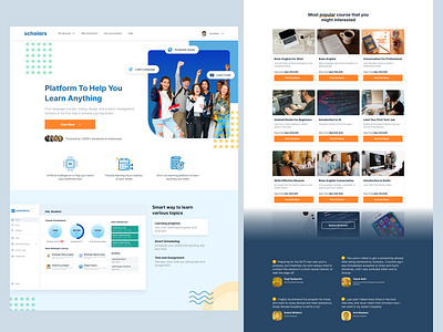 Exploration - Learning Platform desktop ui education landing page ui ux design
